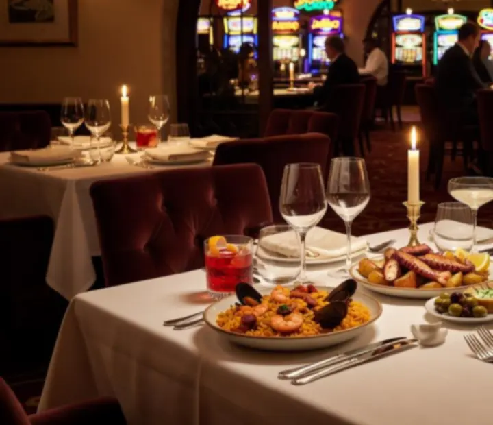 Elegancki stół w restauracji Velona Storia przygotowany na wieczór tematyczny