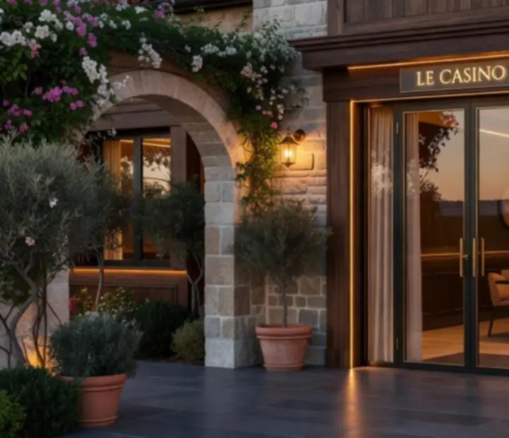 Wieczorne wejście do eleganckiej restauracji Velona Storia